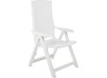Vidaxl Sedie Da Giardino Regolabili 2 Pz. Plastica Bianco