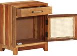Vidaxl Comodino 40X30X50 Cm In Legno Massiccio Antico