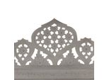 Divisorio 3 Pezzi In Legno Massiccio Di Mango Grigio 120×165Cm Intagliato A Mano