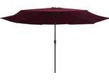 Vidaxl Ombrellone Con Palo In Metallo 390 Cm Rosso Bordeaux