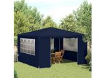 Vidaxl Tenda Professionale Per Feste Con Pareti Laterali 4×4 M Blu 90 G/M²