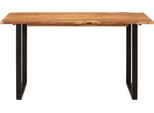 Vidaxl Tavolo Da Pranzo 140×70×76 Cm In Legno Massiccio Di Acacia