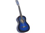 Vidaxl Set Di 8 Pezzi Per Chitarra Classica Per Principianti Blue 3/4 36""