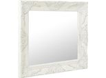 Vidaxl Specchio Da Parete In Stile Barocco 60X60 Cm Bianco