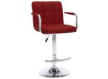 Vidaxl Sgabello Da Bar 2 Pz. Similcuoio Rosso Vino