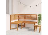 Vidaxl Garten-Eckbank 140 Cm Massivholz Akazie