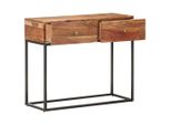 Vidaxl Tavolo Consolle 90X35X75 Cm Legno Di Acacia Grezzo