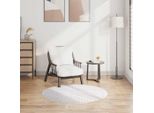 Vidaxl Tappeto Lavabile Bianco E Nero φ120 Cm Antiscivolo
