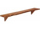 Vidaxl Mensole A Muro 2 Pezzi 110X20X18 Cm In Legno Massiccio Di Acacia