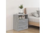 Comodini 2 Pz. Grigio Sonoma 50X32X60 Cm