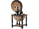 Globe Bar Nero In Legno Massiccio Di Eucalipto