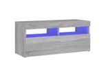 Vidaxl Mobile Tv Con Luci Led Grigio Sonoma 90X35X40 Cm