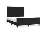 Vidaxl Struttura Letto Senza Materasso Nero 140X190 Cm Velluto