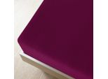Vidaxl Lenzuolo Matrimoniale Jersey Bordeaux Rosso 90X200 Cm Cotone