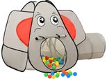 Vidaxl Tenda Da Gioco A Forma Di Elefante Con 250 Palline Grigio 174X86X101 Cm