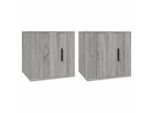 Vidaxl Mobili Tv A Parete 2 Pz. Grigio Sonoma 40X34,5X40 Cm