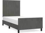 Vidaxl Struttura Letto Senza Materasso Grigio Scuro 80X200 Cm Velluto