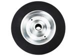 Ruota Per Supporto Rimorchio Ø20X5 Cm In Gomma Piena E Acciaio