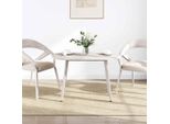 Piano Del Tavolo Bianco 110X55X2,5 Cm In Pino Massiccio Ovale