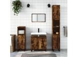 Vidaxl Mobile Da Bagno In Rovere Fumé 30X30X190 Cm Materiale A Base Di Legno