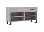 Vidaxl Panca Per Scarpe Grigio Sonoma 102X35X55 Cm Materiale A Base Di Legno