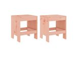 Vidaxl Sgabello Da Giardino 2 Pezzi 40X36X45 Cm In Legno Massiccio Di Abete Douglas