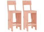 Sgabello Da Bar 2 Pezzi 40X48,5X115,5 Cm In Legno Massiccio Di Abete Douglas