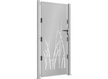 Vidaxl Cancello Da Giardino 105X205 Cm In Acciaio Corten Design Erba