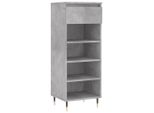 Vidaxl Scarpiera Grigio Cemento 40X36X105 Cm Materiale A Base Di Legno