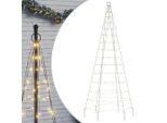 Vidaxl Albero Di Natale A Led Per Pennone 200 Led Bianco Caldo 180 Cm