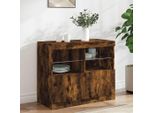 Credenza Con Luci Led Rovere Fumé 81X37X67 Cm