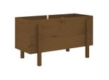 Vidaxl Letto Rialzato Marrone Miele 101X50X57 Cm In Legno Di Pino Massiccio