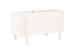 Vidaxl Letto Rialzato Bianco 101X50X57 Cm In Legno Di Pino Massiccio