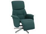 Vidaxl Poltrona Relax Con Poggiapiedi In Tessuto Verde Scuro