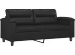 Vidaxl Divano A 2 Posti Nero 140 Cm In Pelle Finta