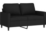 Vidaxl Divano A 2 Posti Nero 120 Cm In Velluto