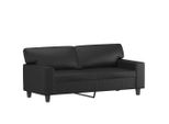 Vidaxl Divano A 2 Posti Nero 140 Cm In Pelle Finta