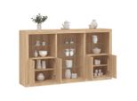 Vidaxl Credenza Con Luci Led Rovere Sonoma 181,5X37X100 Cm