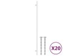 Vidaxl Maniglie Per Mobili 20 Pezzi Argento 480 Mm Acciaio Inox