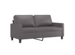 Vidaxl Divano 2 Posti Grigio 140 Cm In Pelle Finta