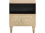 Vidaxl Comodini 2 Pezzi 40X33X46 Cm In Legno Massiccio Di Mango