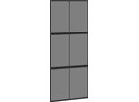 Vidaxl Porta Scorrevole Nera 90X205 Cm In Vetro Temperato E Alluminio