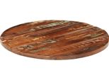 Vidaxl Piano Del Tavolo Ø 80X2,5 Cm Rotondo In Legno Massiccio Antico