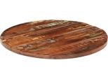 Vidaxl Piano Del Tavolo Ø 70X2,5 Cm Rotondo In Legno Massiccio Antico