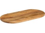 Vidaxl Piano Da Tavolo 120X60X3,8 Cm Ovale In Legno Massiccio Di Mango