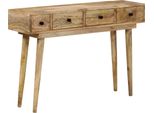 Vidaxl Tavolo Consolle 110X30X75 Cm In Legno Massiccio Di Mango