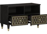 Mobile Tv Vidaxl 70X33X46 Cm In Legno Massiccio Di Mango