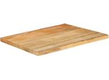 Vidaxl Piano Del Tavolo Con Bordo Ad Albero 90X60X2,5 Cm In Legno Massiccio Di Mango