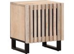 Vidaxl Comodini 2 Pezzi 40X34X46 Cm Legno Massiccio Di Mango Sbiancato