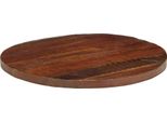 Vidaxl Piano Da Tavolo Ø 80X3,8 Cm Rotondo In Legno Massiccio Antico
